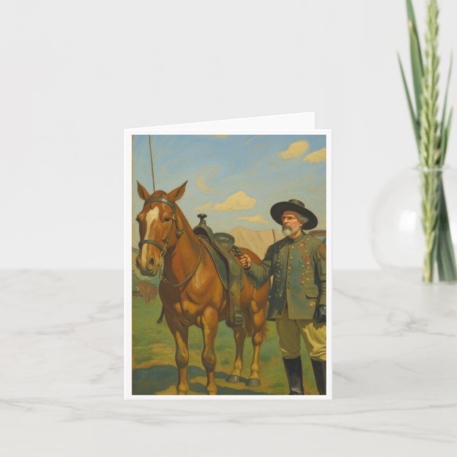 Cartão De Agradecimento Vintage notecard Buffalo Bill (Frente)