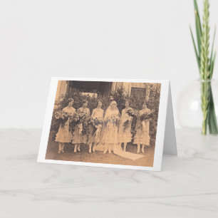 Cartão De Agradecimento Vintage - obrigado, dama de honra