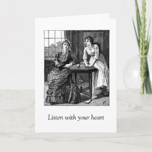 Cartão De Agradecimento Vintage - Obrigado por ouvir.