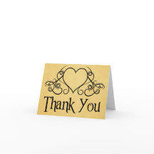 Vintage Obrigado Preto E Dourado Coração De Amor