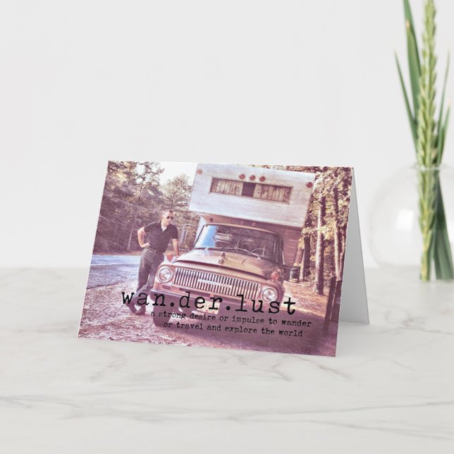 Cartão De Agradecimento VINTAGE OPEN ROAD Greeting Card (Frente)