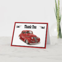 Vintage Red 1939 Coupe Aniversário