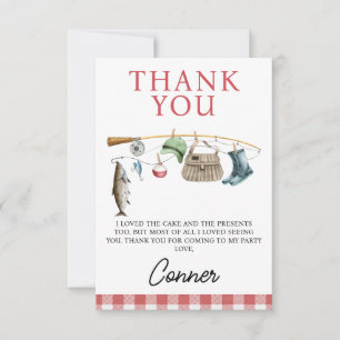 Cartão De Agradecimento Vintage Red Fish O-Fish-Ally Um Aniversário