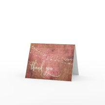 Vintage Rustic Pink & Burlap w Lights 3b Obrigado