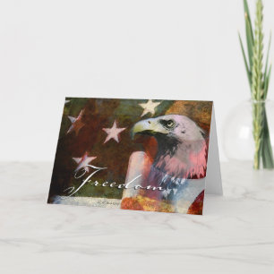 Cartão De Agradecimento Vintage Style Patriotic Greeting Card