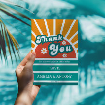 Cartão de Agradecimento Vintage Sunshine para Chá 