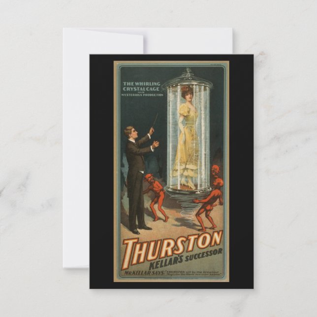 Cartão De Agradecimento Vintage "The Whirling Crystal Cage" (Frente)