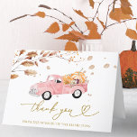 Cartão De Agradecimento Vintage Truck Fall Chá de fraldas Obrigado<br><div class="desc">Veja este charmoso design de outono mostrando uma abóboras de carregando de caminhão vintage e folhas de outono. Não se esqueça de explorar a coleção de itens complementares como cartões de gabinete, jogos e suprimentos de festas. Se você precisar de ajuda para personalizar ou tiver solicitações especiais, sinta-se à vontade...</div>