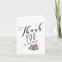 Vintage Typografia Tea Party Obrigado
