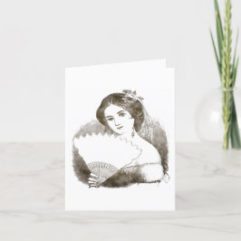 Cartão De Agradecimento Vintage Victorian Bridal