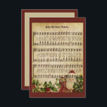 Cartão De Agradecimento Vintage Victorian Christmas Carol Music<br><div class="desc">Bela pontuação de música dos natais vintages com uma antiga Cláusula Santa. Perfeito para um Natal retrógrado. Personalização: saudação de Dentro e nomes de família</div>