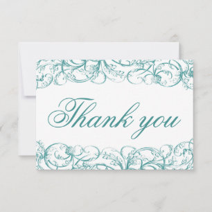 Cartão De Agradecimento Vintage vintage virls casamento obrigado cartas