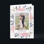 Cartão De Agradecimento Vintage Watercolor Blush Flowers Casamento<br><div class="desc">Vintage Watercolor Blush Flowers Cartões de agradecimentos Fotográfico | Envie obrigados aos convidados por fazerem parte do seu dia especial com este cartões de agradecimentos floral personalizável. Apresenta uma estrutura floral de cor d'água de flores cor rosa e verde. Isso será perfeito para casamentos,  graduações e muito mais.</div>