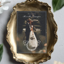 Vintage Wreath Monogram Elegant Wedding Full Photo