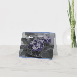 Cartão De Agradecimento Violet africano, obrigado cartas