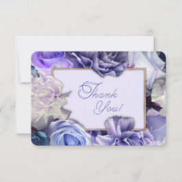 Cartão De Agradecimento Violet Blue Rose Thank You Card