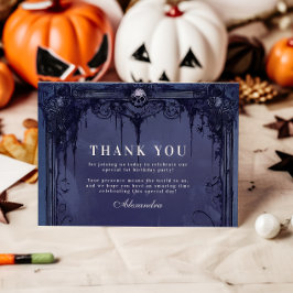 Cartão De Agradecimento Violet Gothic Spooky ONE Aniversário