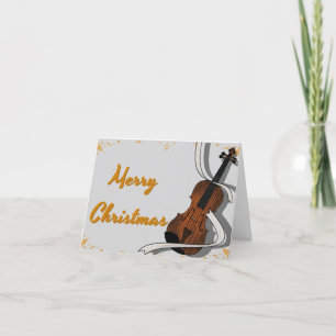 Cartão De Agradecimento Violino de Natal