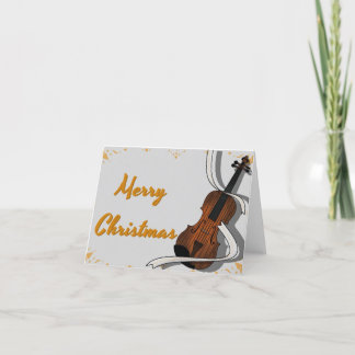 Cartão De Agradecimento Violino de Natal