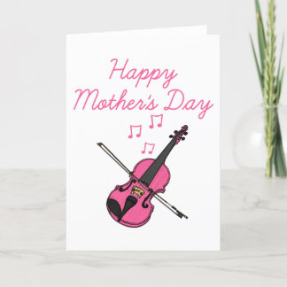 Cartão De Agradecimento Violino Dia de as mães Violino