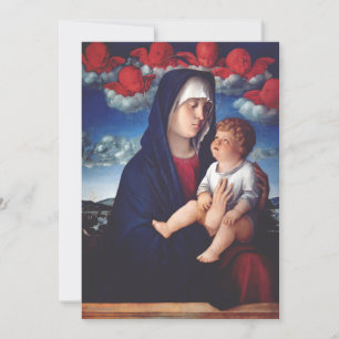 Cartão De Agradecimento Virgem Maria e Menino Arte Religiosa Clássica