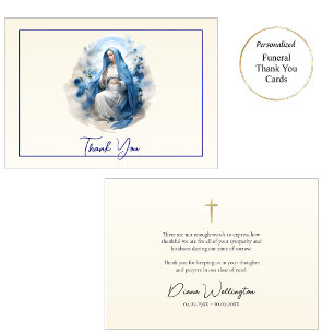 Cartão De Agradecimento Virgem Maria Funeral Católica Romana