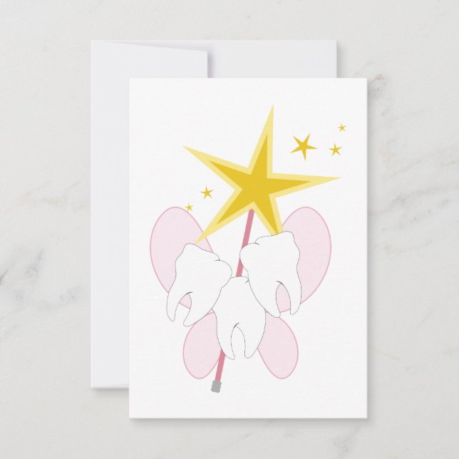 Cartão De Agradecimento Visita a Fada dos Dentes de 1rua (Frente)