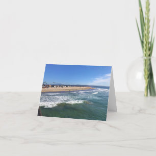 Cartão De Agradecimento Vista do Pier, Newport Beach, Califórnia