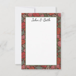 Cartão De Agradecimento Vítoro Steampunk Velho Chave de Bloqueio Poppies V