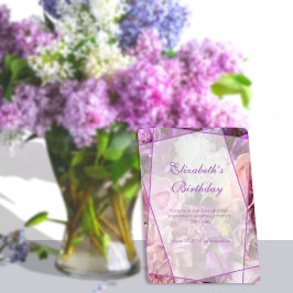 Cartão De Agradecimento Vivid Orchid Garden Birthday Invitation Card