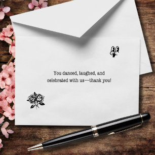 Cartão De Agradecimento Você Dançou Rindo e Celebrado Conosco