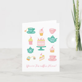 Cartão De Agradecimento Você é a mãe do Tea-Riffic Tea Themed Dia de as mã