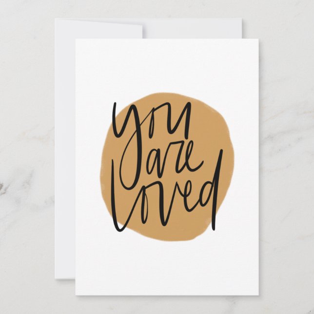 Cartão De Agradecimento você é amado amarelo (Frente)