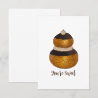 Você é doce Obrigado Cream Puff Choux Bun Paery