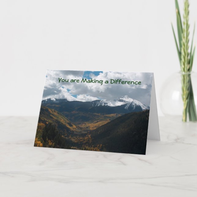 Cartão De Agradecimento Você é fazer diferença (Frente)