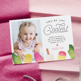 Cartão De Agradecimento Você É O Mais Legal | Tema de Picolé Foto de Crian