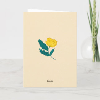 Cartão De Agradecimento Você é o melhor Floral escrito à mão.