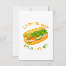 Cartão De Agradecimento Você é o único Banh para Mi!