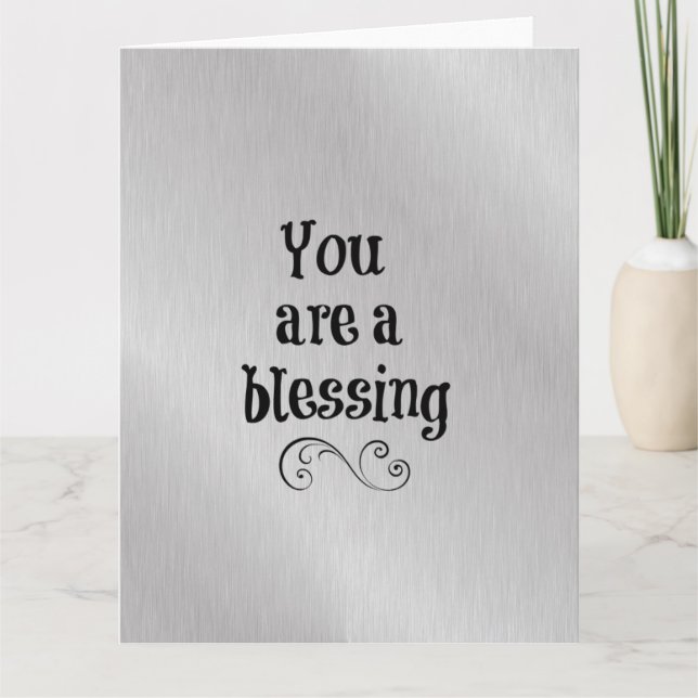 Cartão De Agradecimento Você é uma Bênção (Frente)