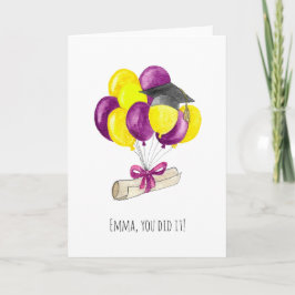 Cartão De Agradecimento Você fez, Graduação com Personalização