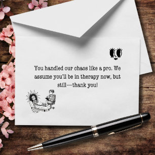Cartão De Agradecimento Você lidou com nosso caos como um profissional de 