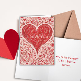 Cartão De Agradecimento Você me faz querer ser uma pessoa melhor