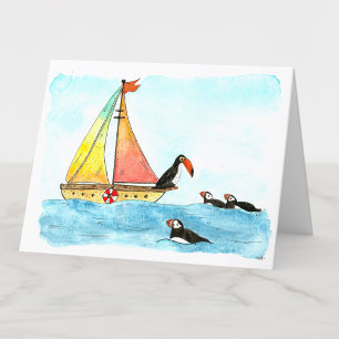 Cartão De Agradecimento Você também pode, tucano e soquetes Vazio de aquar