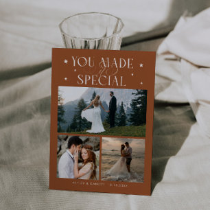 Cartão De Agradecimento Você Tornou Especial Fotografia de Casamento em Te