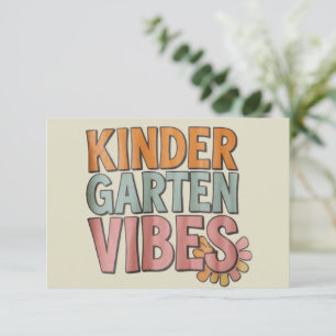 Cartão De Agradecimento Voltar às Escolas de Maternal Pré K Primeira Série