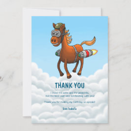 Cartão De Agradecimento Voo do Rocket Pony
