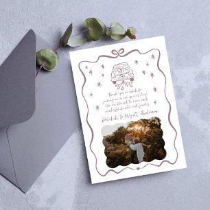 Cartão De Agradecimento Voos Whimsical Portalha Desenhada à Mão