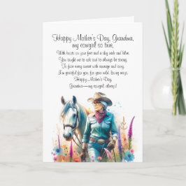 Cartão De Agradecimento Vovó Cowgirl