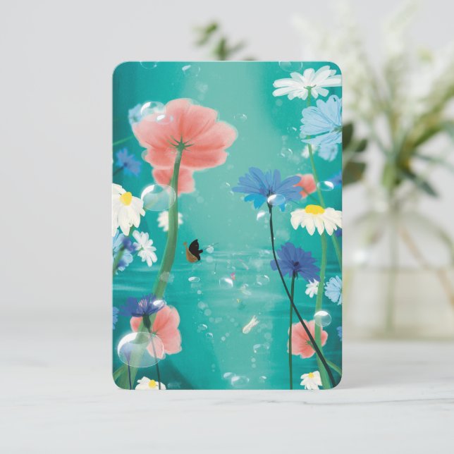 Cartão De Agradecimento Warm Wishes Countryside Postcard (Em pé/Frente)