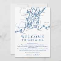 Warwick RI Wedding Welcome Itinerary Marinho Blue